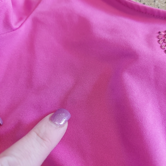 Pink sequins bling gymnastics dance Leotard bright fun cute small dollies & me - Picture 6 of 9